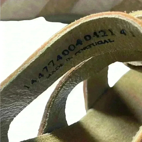 FLY London Gily Women's Metallic Gold Wedges Sandals Slip On Size 41 / 10-10.5 - Picture 8 of 10